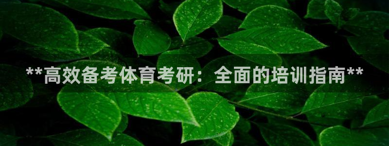 耀世娱乐平台官网登录：**高效备考体育考研：全面的培