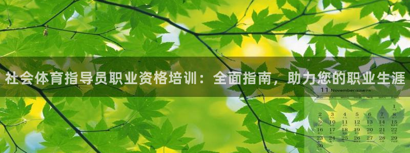 耀世而来：社会体育指导员职业资格培训：全面指南，助力